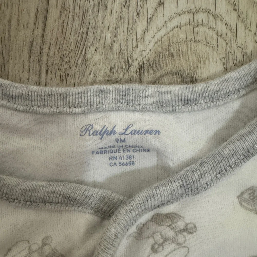 Ralph Lauren White and Gray bear Footies